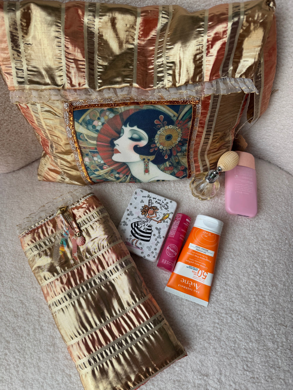 Pochette "Belle époque" et son emporte-parfum - pièce unique 🍂