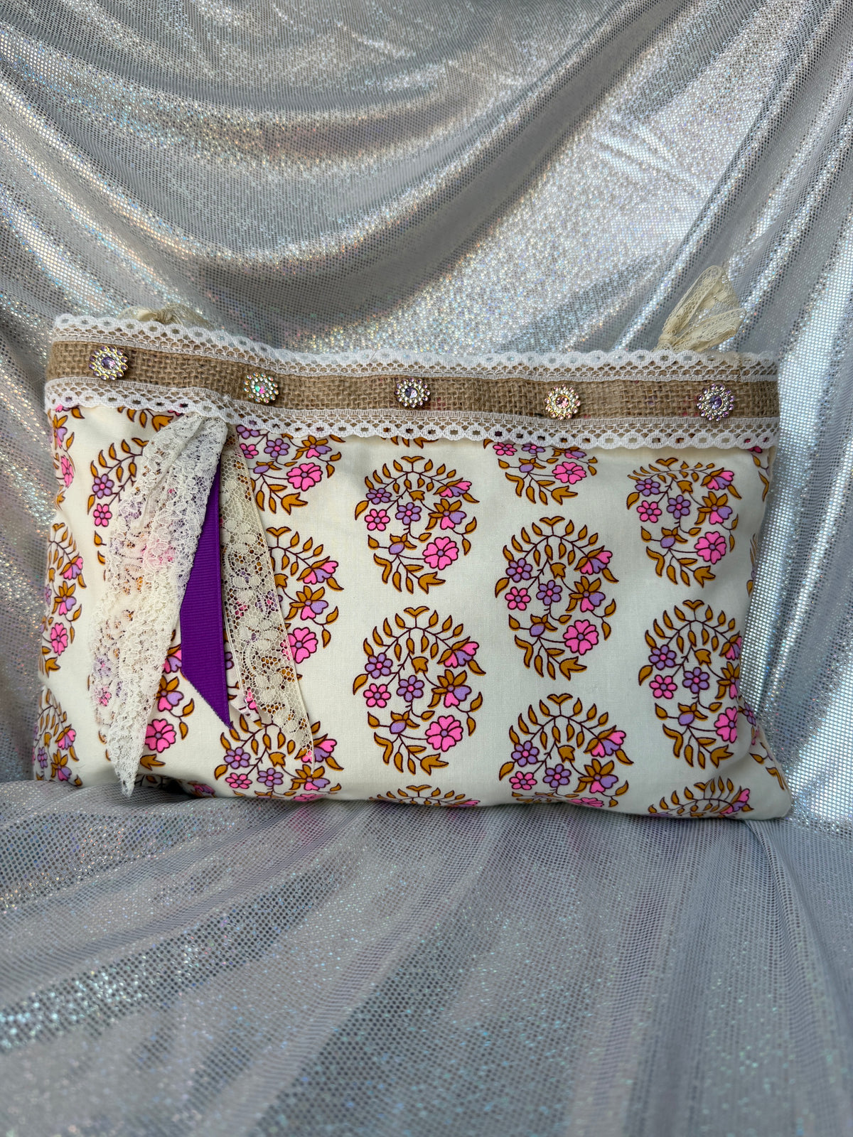 Duo pochette "médaillons floraux"
