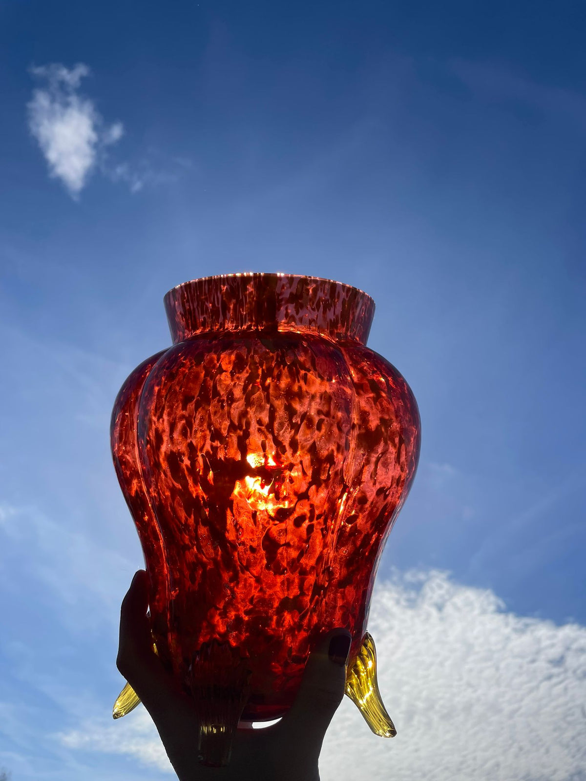 Vase verre de Clichy