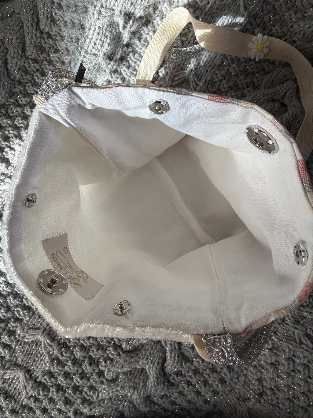Sac couture « Éclat d’Argent » – double face, pièce unique