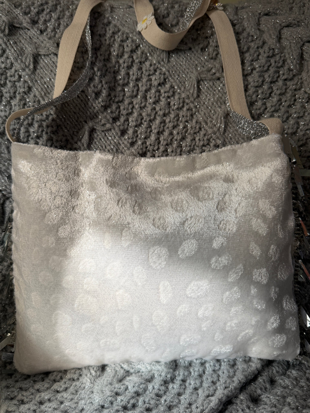 Sac couture « Éclat d’Argent » – double face, pièce unique
