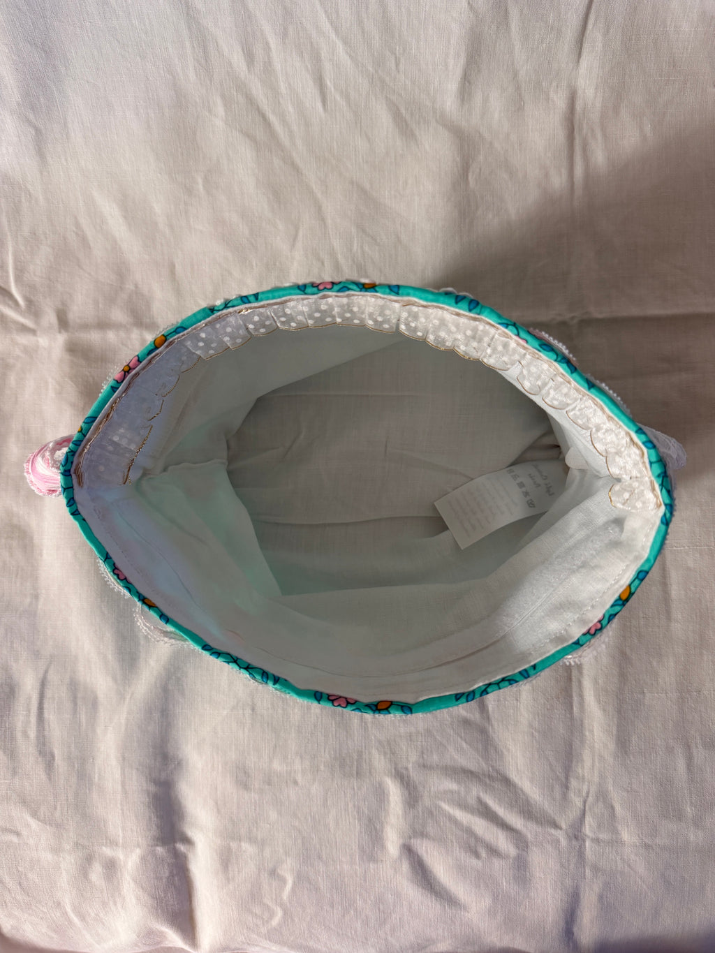 Grande pochette "Jardin turquoise"