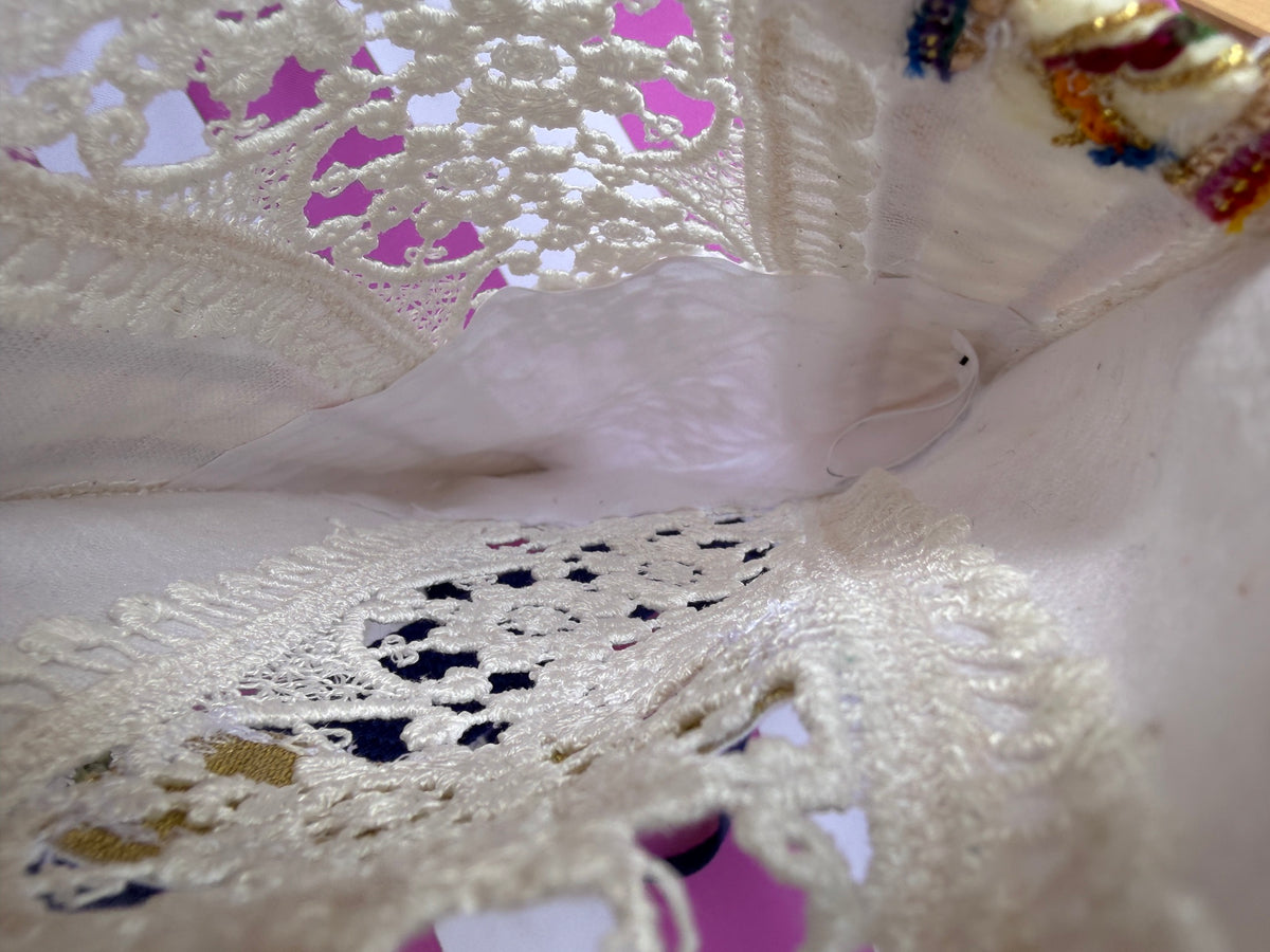 Besace en dentelle ancienne - pièce unique 💙
