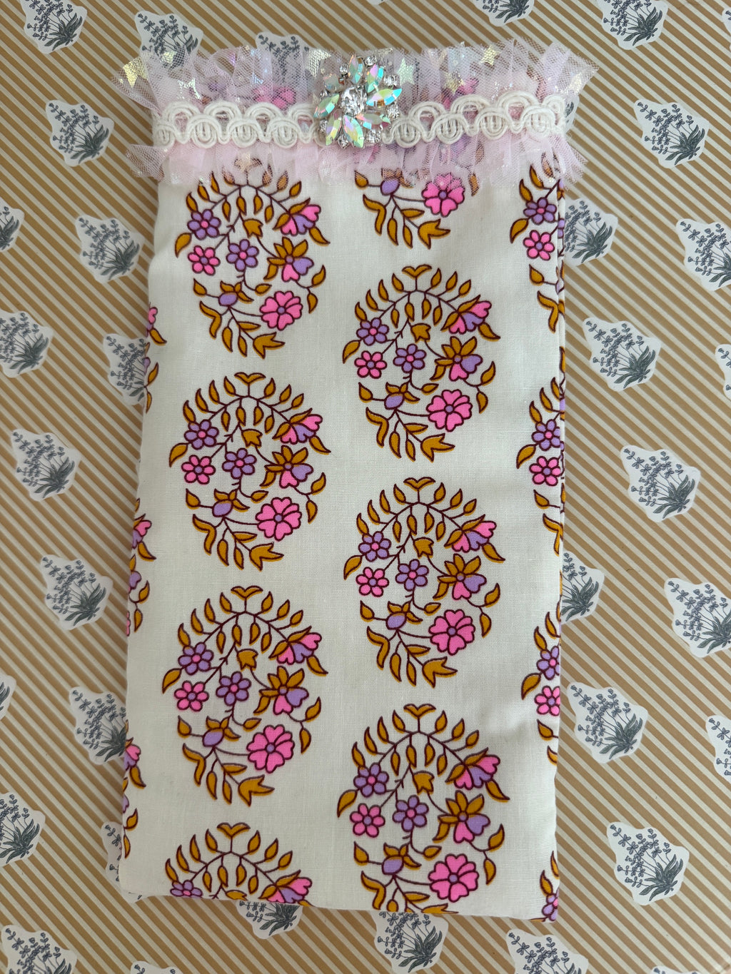 Emporte-parfum "Jardin rose" - Tissu Petit Pan 💐
