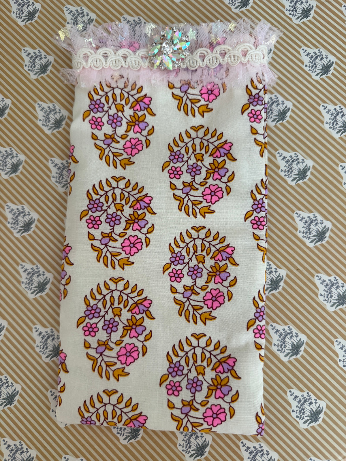 Emporte-parfum "Jardin rose" - Tissu Petit Pan 💐