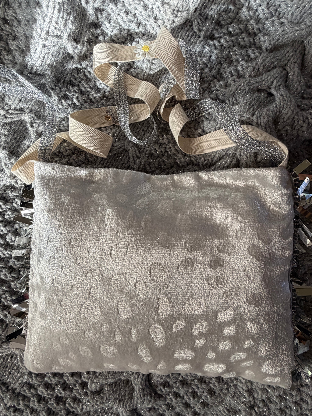 Sac couture « Éclat d’Argent » – double face, pièce unique