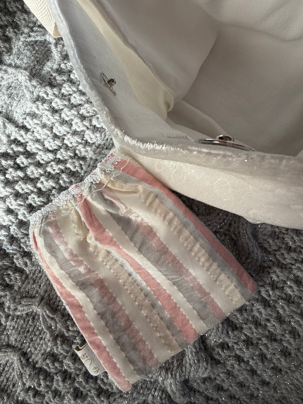 Sac couture « Éclat d’Argent » – double face, pièce unique