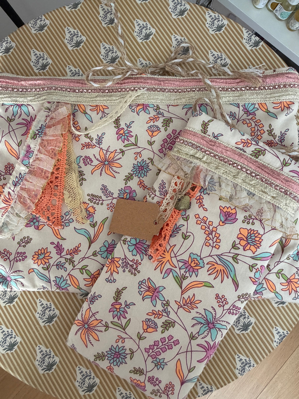 Duo pochette & emporte-parfum – tissu Petit Pan