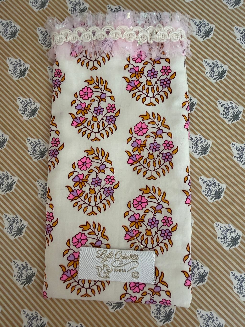 Emporte-parfum "Jardin rose" - Tissu Petit Pan 💐