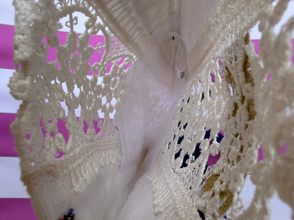 Besace en dentelle ancienne - pièce unique 💙
