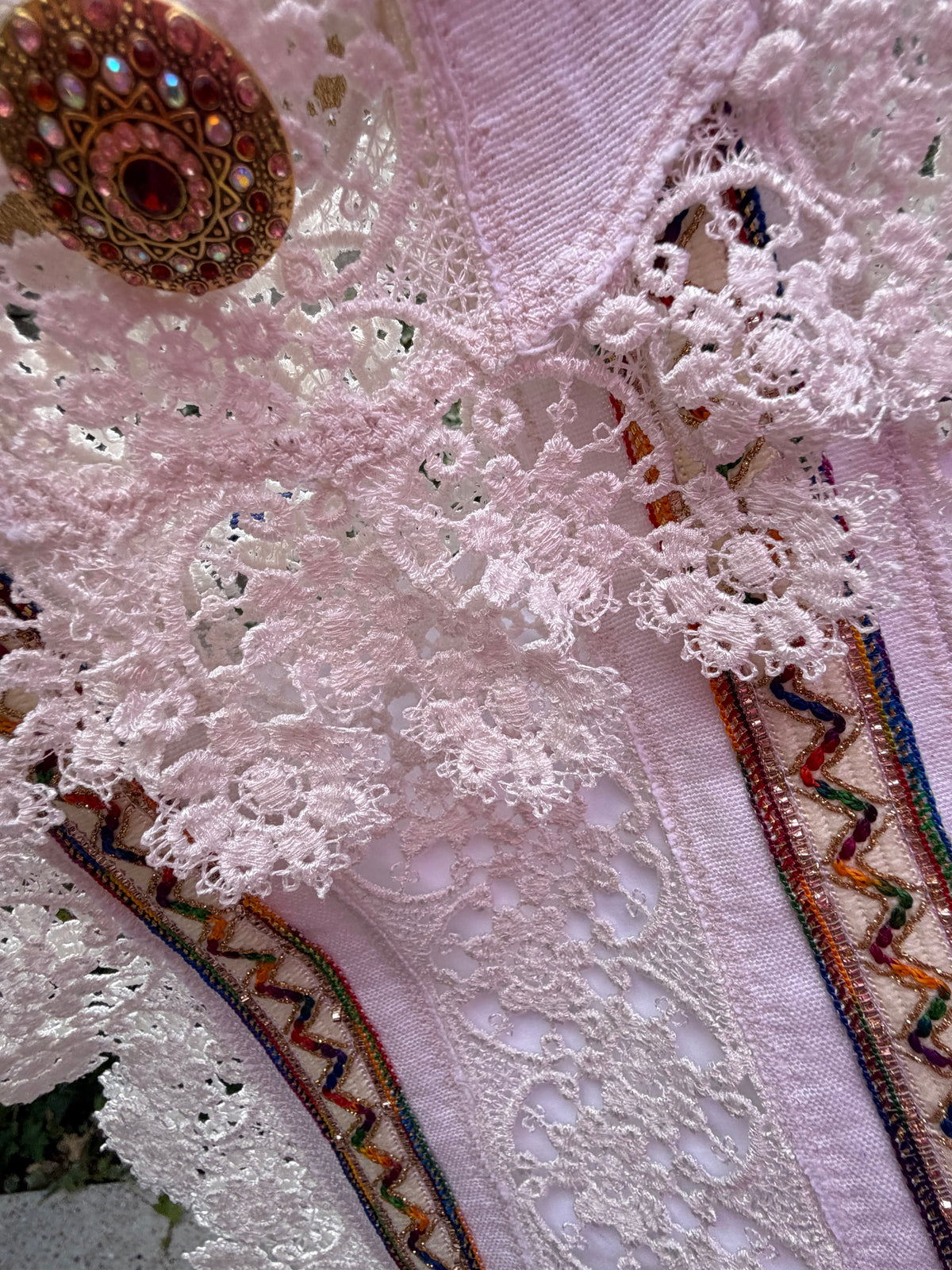 Besace en dentelle ancienne - pièce unique 💙