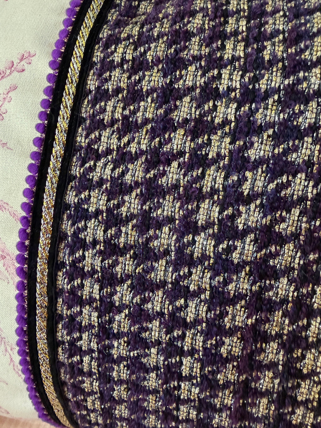 Housse de coussin « Toile de Jouy & Tweed précieux » – pièce unique ✨