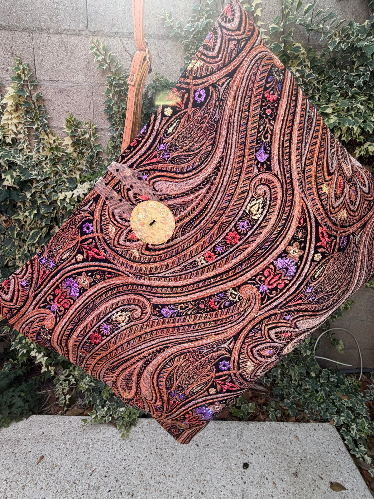 Sac pochette « Bohème Précieuse » – Pièce unique