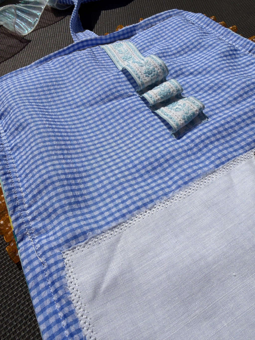 Trousse de toilette nomade - Petit Pan & vichy bleu 🐦