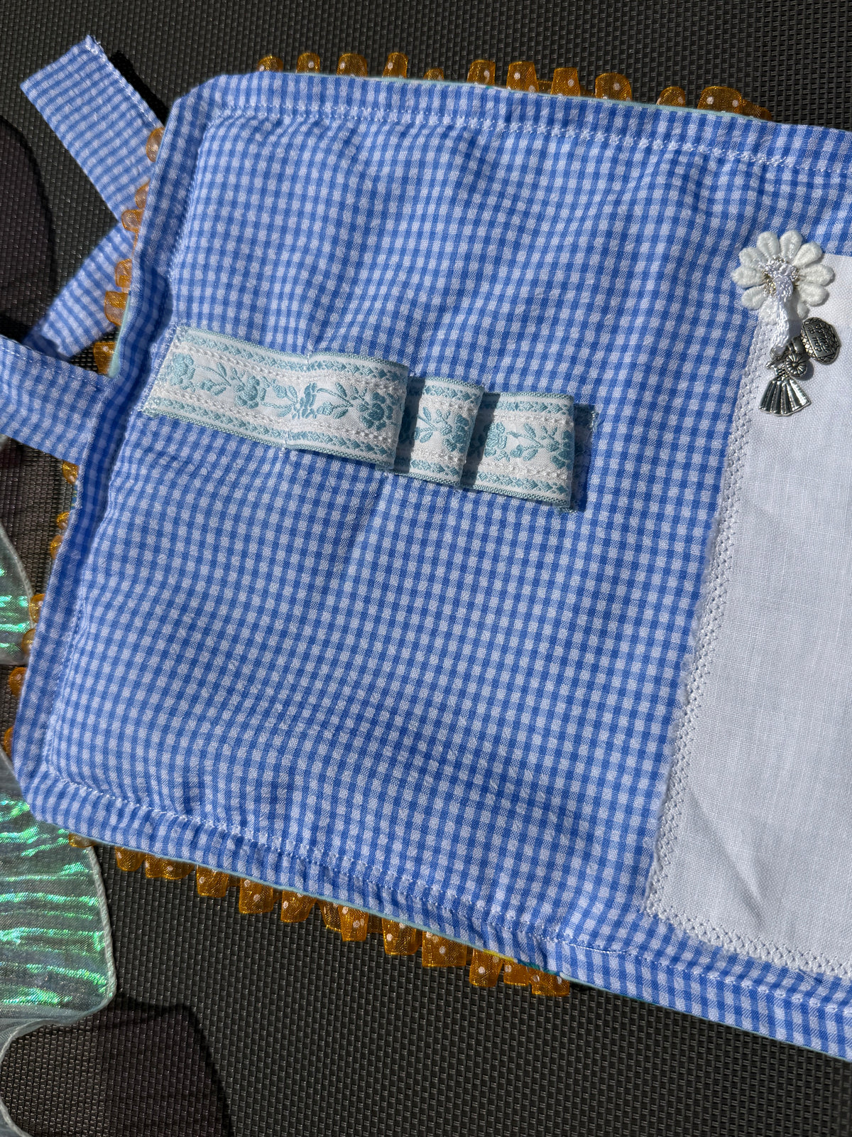 Trousse de toilette nomade - Petit Pan & vichy bleu 🐦
