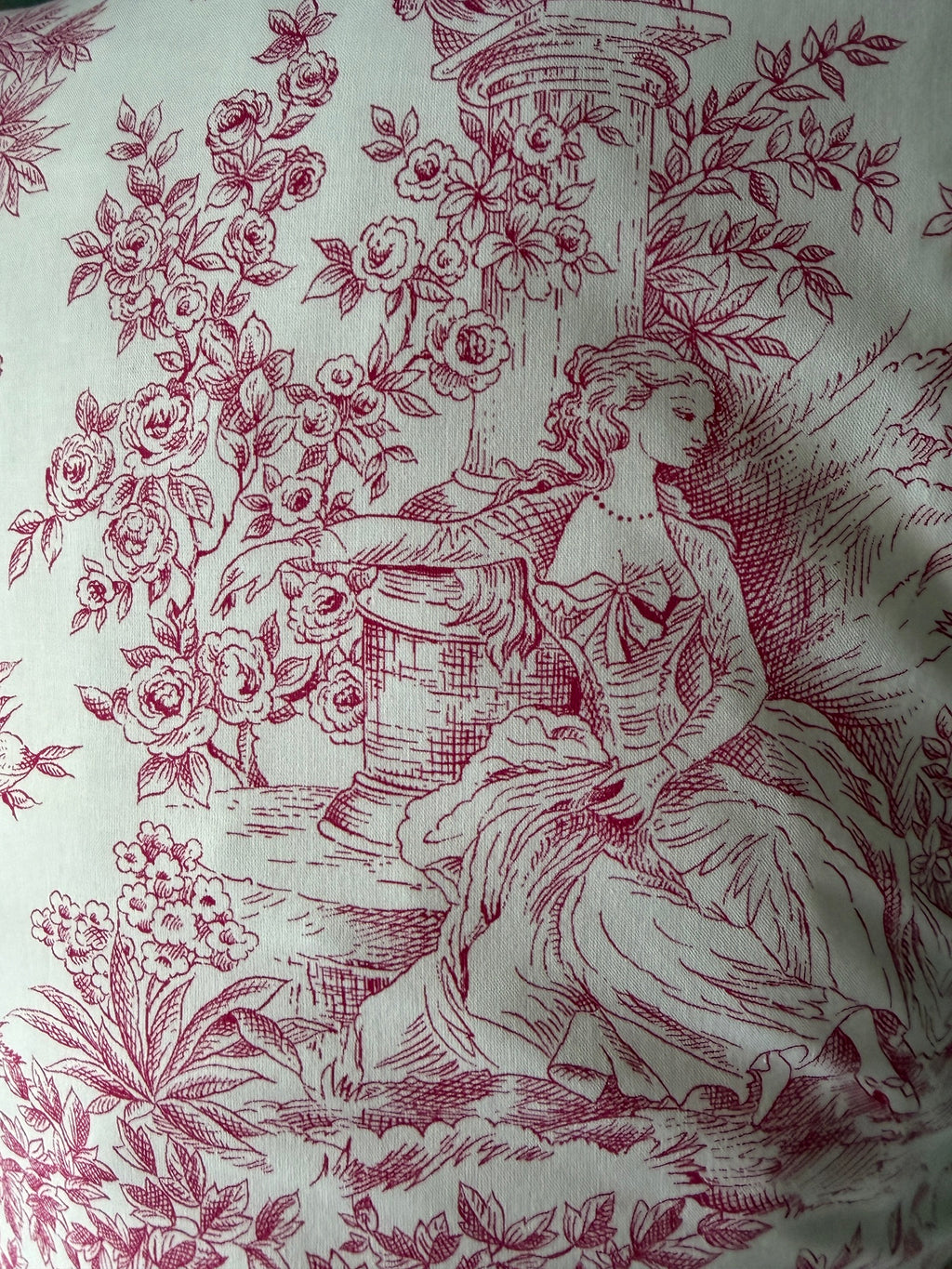 Housse de coussin "Jardin de Jouy" - Piece unique