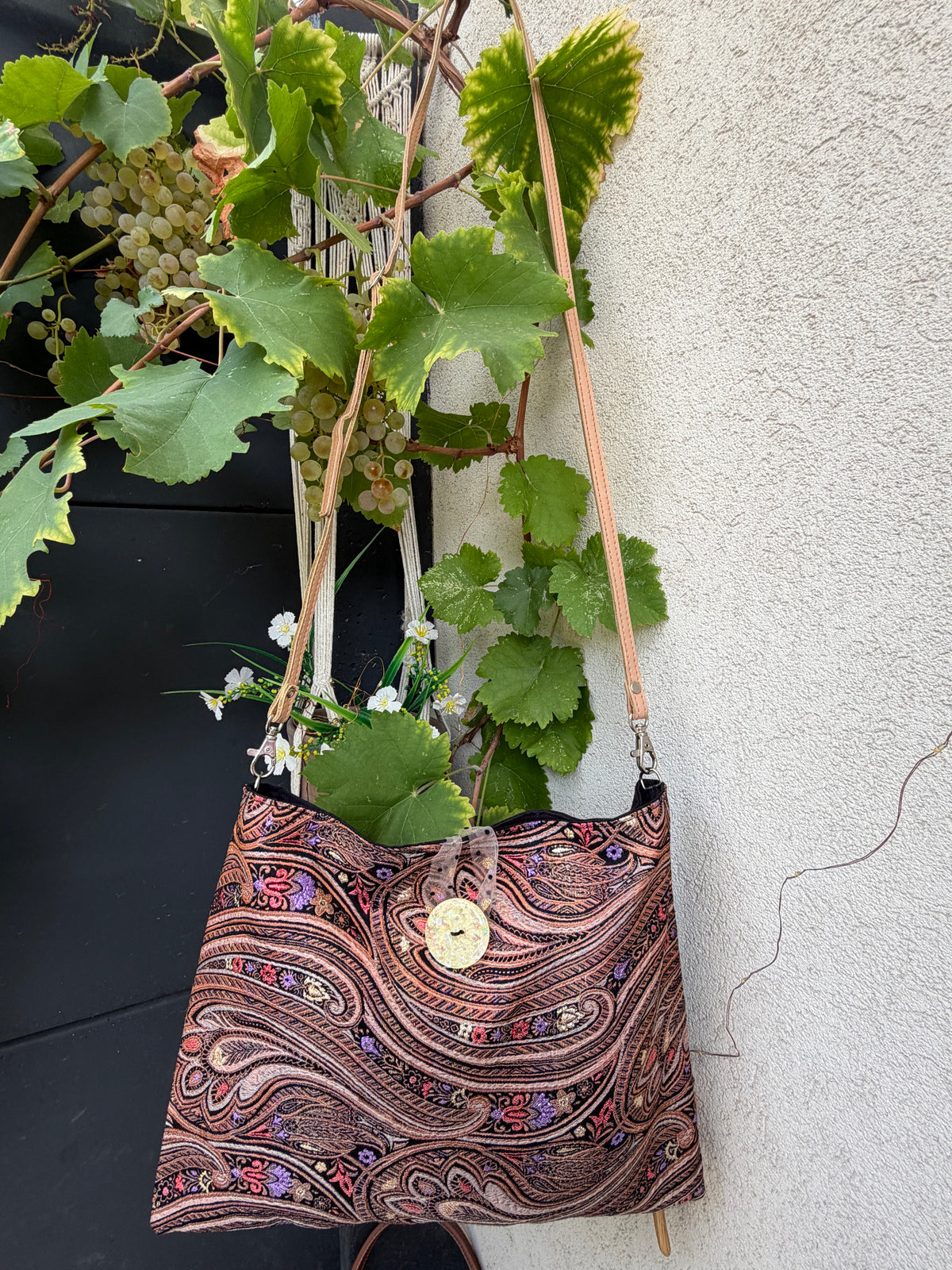 Sac pochette « Bohème Précieuse » – Pièce unique