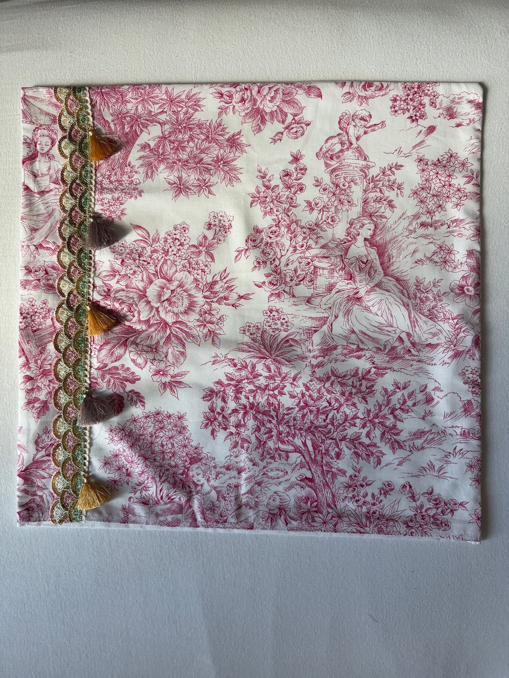 Housse de coussin "Jardin de Jouy" - Piece unique