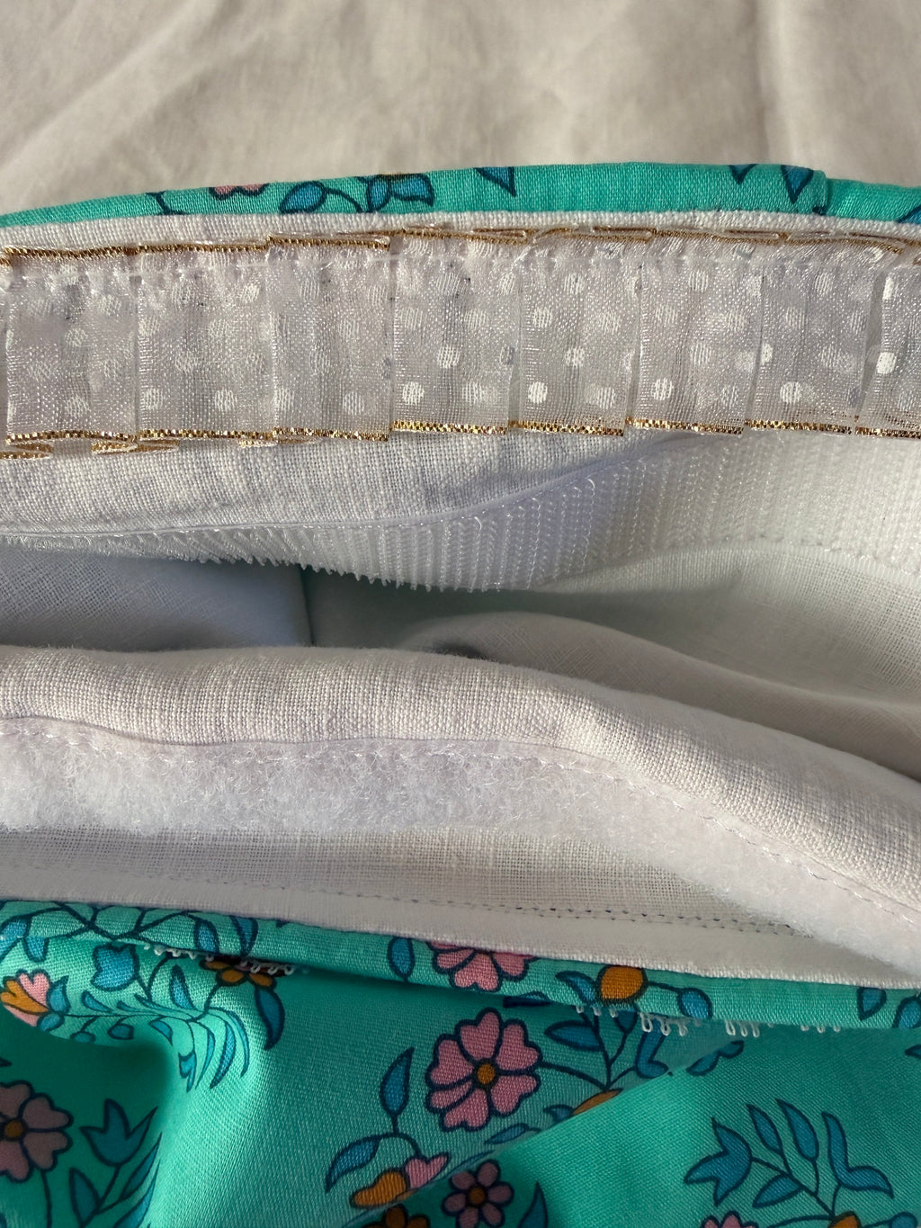 Grande pochette "Jardin turquoise"