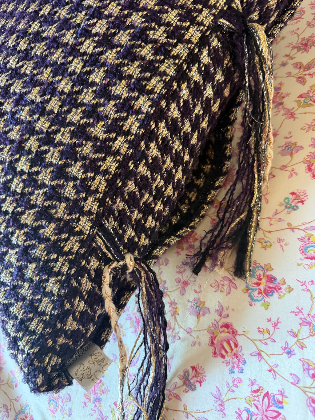 Housse de coussin « Toile de Jouy & Tweed précieux » – pièce unique ✨
