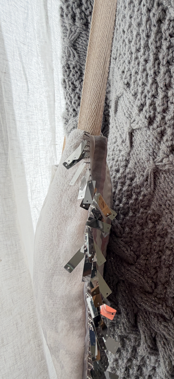 Sac couture « Éclat d’Argent » – double face, pièce unique