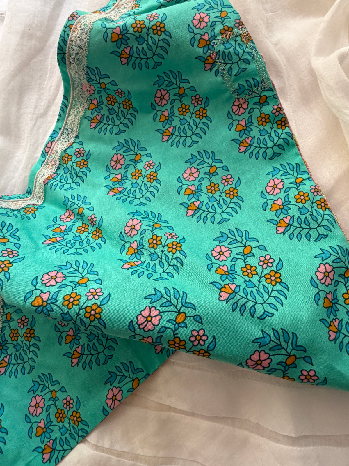 Fichu bandana en tissu - réversible  - pièce unique