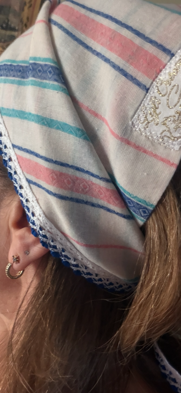 Fichu bandana en tissu - modèle au choix - pièce unique