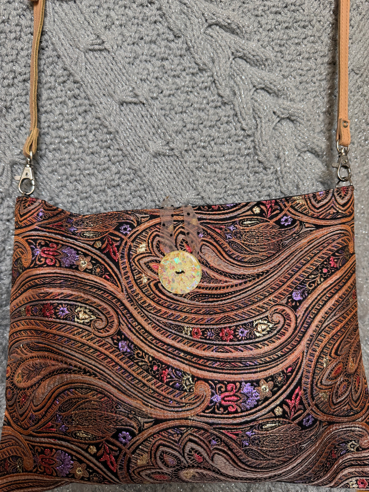 Sac pochette « Bohème Précieuse » – Pièce unique
