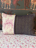 Housse de coussin « Toile de Jouy & Tweed précieux » – pièce unique ✨
